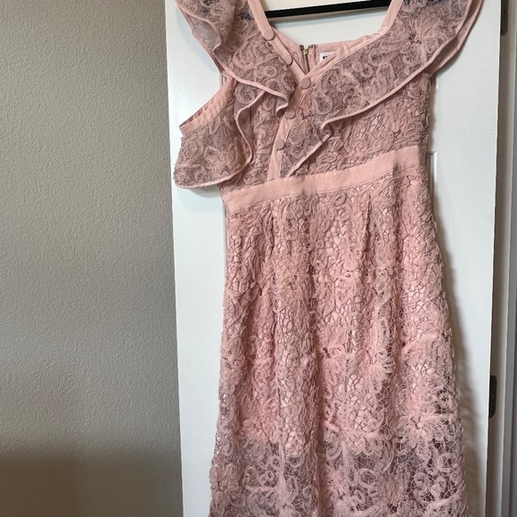 SELF-PORTRAIT Off Shoulder Lace Midi Dress dry cleaned - Picture 3 of 11